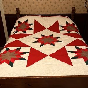Vintage Circa 1930 “Blazing Stars” quilt.